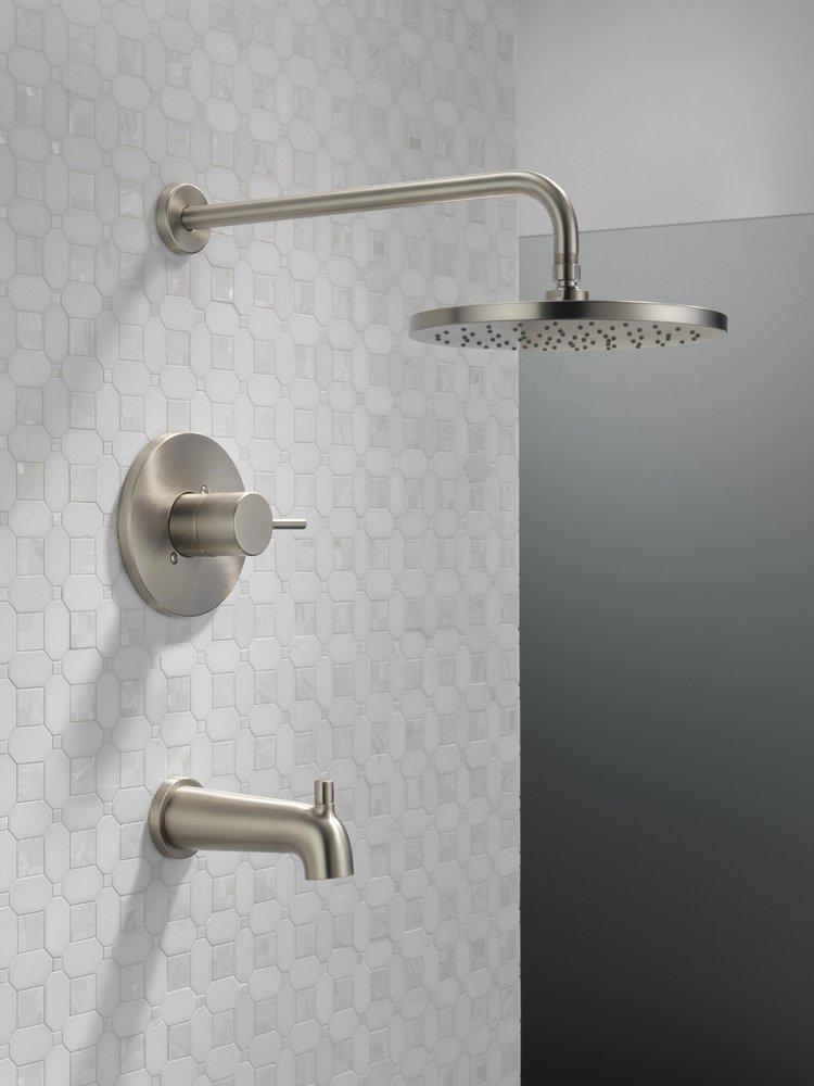 Delta Faucet SpotShield Brushed Nickel One Handle Single Function Bathtub & Shower Faucet (Trim Only) 