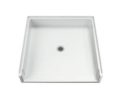 39 x 39 in. Shower Base with Center Drain in White
