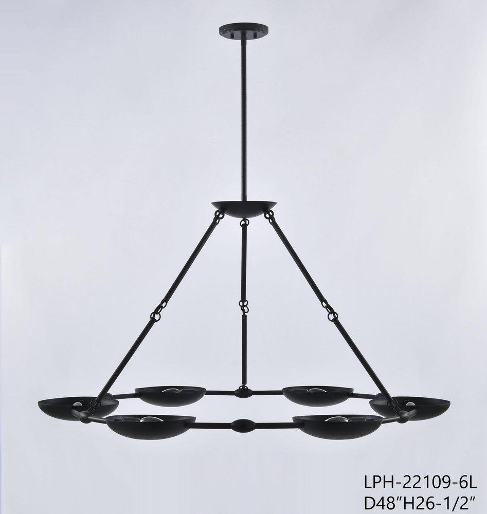 *CVR* UNDERTAS 6 LIGHT CHANDELIER 