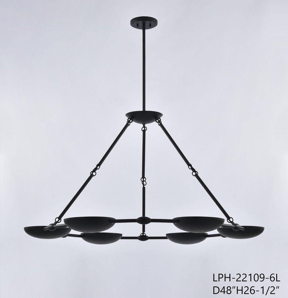 *CVR* UNDERTAS 6 LIGHT CHANDELIER 