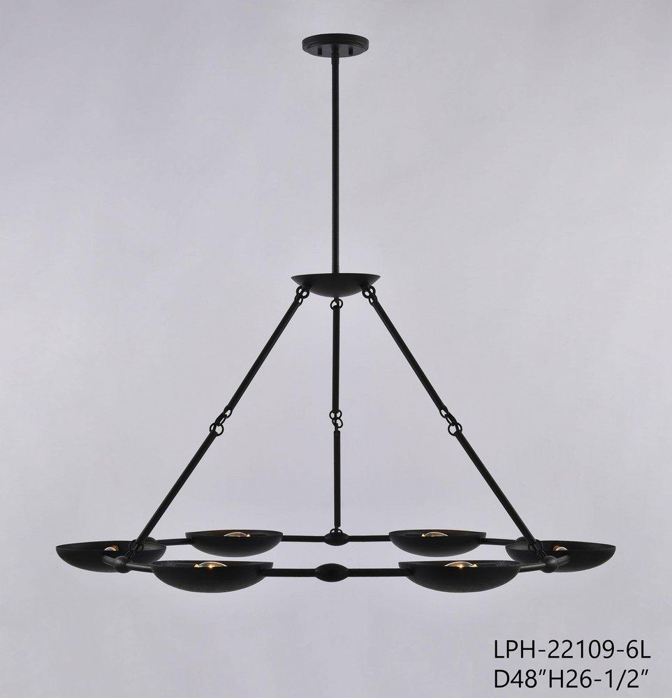 *CVR* UNDERTAS 6 LIGHT CHANDELIER 