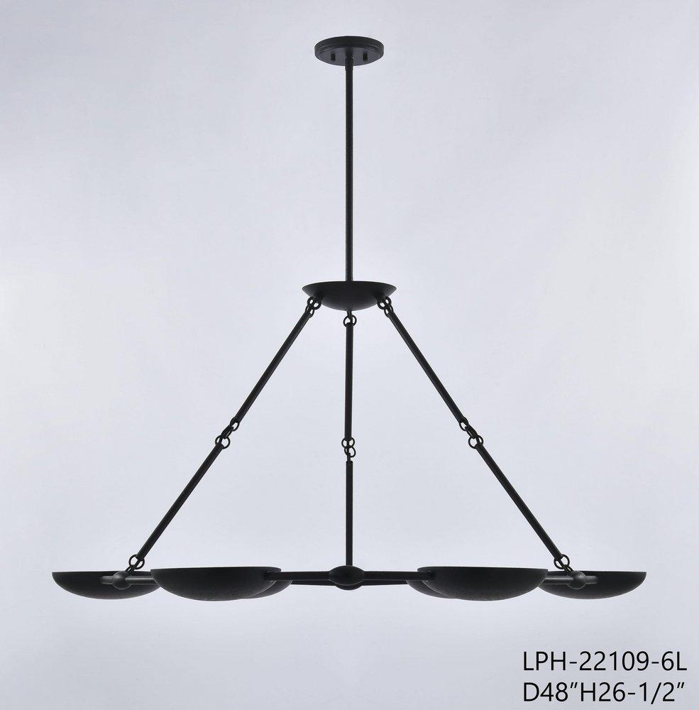 *CVR* UNDERTAS 6 LIGHT CHANDELIER 