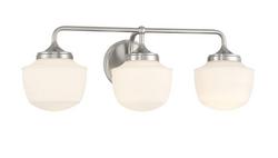 3-Light Vanity Fixture in Brushed Nickel