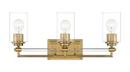 3-Light Vanity Fixture in Aged Brass