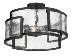 Semi-Flush Mount Ceiling Light Fixture in Sand Coal