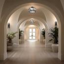 Semi-Flush Mount Ceiling Light Fixture in Sand Coal 