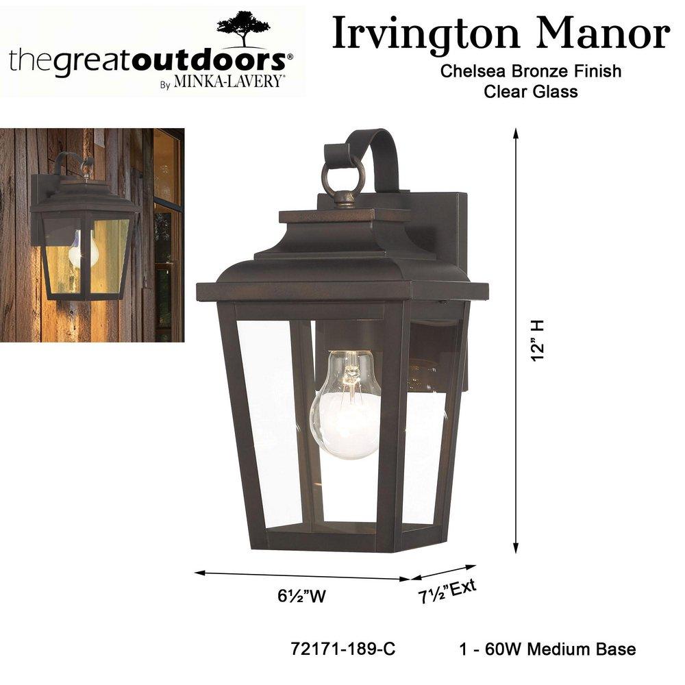 *CVR* IRVINGTON MANOR 1 LIGHT WALL 