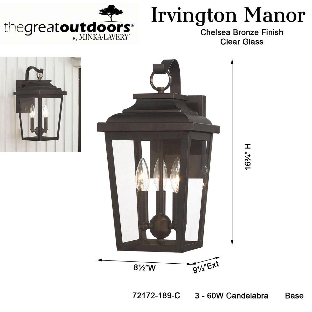 *CVR* IRVINGTON MANOR 3 LIGHT WALL 