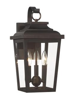 3-Light Outdoor Wall Sconce in Chelsea Bronze