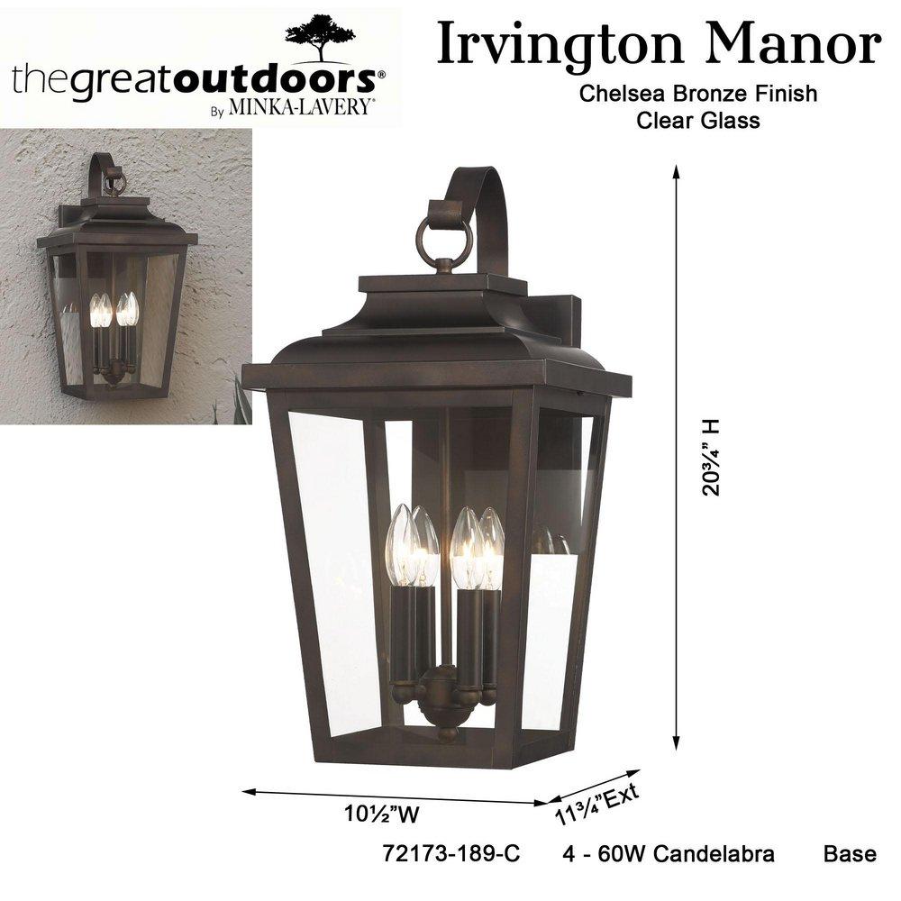 *CVR* IRVINGTON MANOR 4 LIGHT WALL 