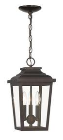 3-Light Outdoor Chain Hung Pendant in Chelsea Bronze