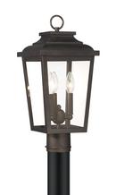 3-Light Post Mount in Chelsea Bronze