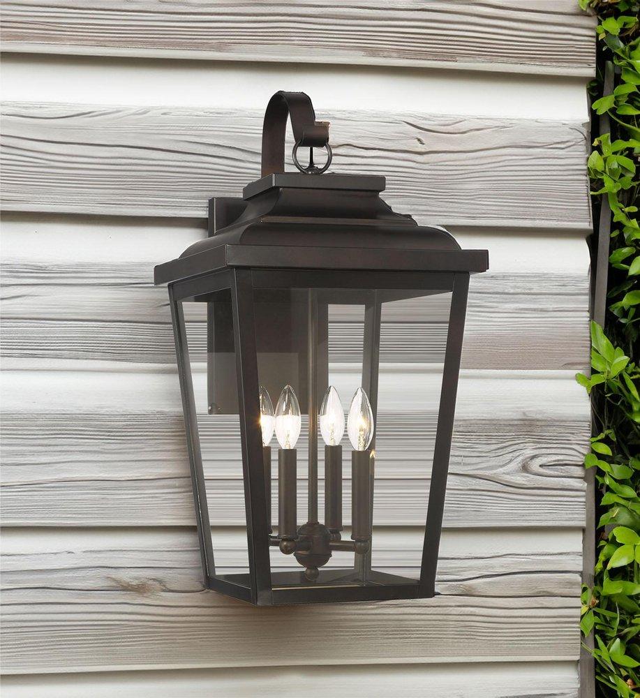 4-Light Outdoor Wall Sconce in Chelsea Bronze 