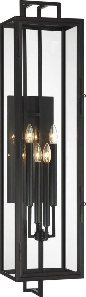 42 in. 4-Light Outdoor Wall Sconce in Coal 