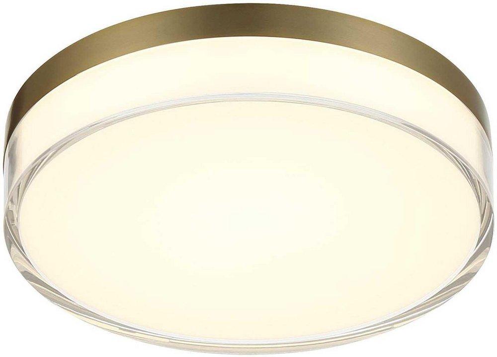 Minka Lavery Ashen Brass 7 in. LED Flush Mount Ceiling Fixture 