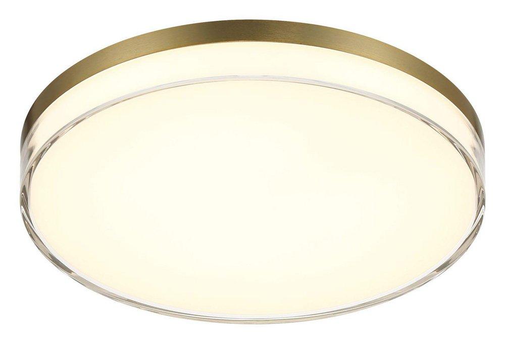 Minka Lavery Ashen Brass 11 in. LED Flush Mount Ceiling Fixture 