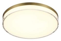 11 in. LED Flush Mount Ceiling Fixture in Ashen Brass