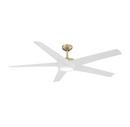 65 in. 5-Blade Ceiling Fan in Soft Brass/Flat White
