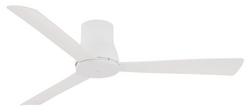 52 in. 3-Blade Indoor LED Hugger Ceiling Fan in Flat White