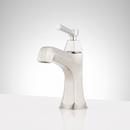 Single Handle Monoblock Bathroom Sink Faucet in Brushed Nickel
