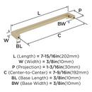 MONUMENT 7-9/16 C-C GOCH CAB PULL 