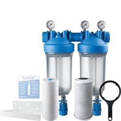 Duo 10 in. 5 Micron Sediment Cartridge with ScaleArmor&trade; and CTO Cartridge, 1 in. NPT Connection, 3 Gauges, and 2 Drain Kits