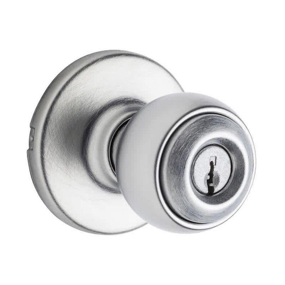 Keyed Entry Knob in Satin Chrome 