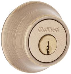 One-Sided Deadbolt in Antique Brass