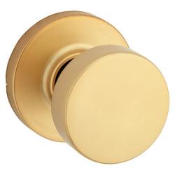 Round Hall/Closet Knob in Satin Brass