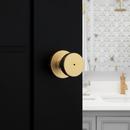 Round Privacy Door Knob in Satin Brass 