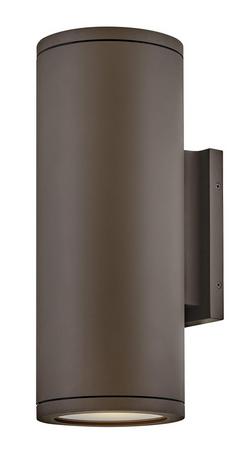 12W 2 Lights 16in. Outdoor Wall Sconce in Architectural Bronze