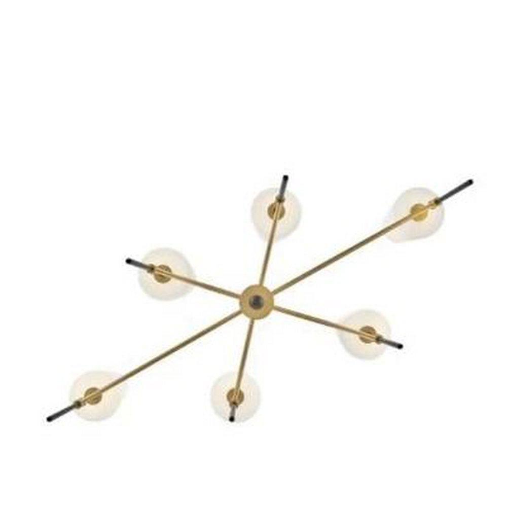 MEDIUM SIX LIGHT LINEAR SAUNDERS BL 