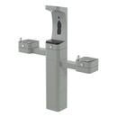 Outdoor Filtered Bottle Filler and Dual Fountain in Stainless Steel 