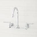 Two Handle Wall Mount Kitchen Faucet in Chrome