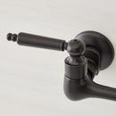 Signature Hardware Matte Black Two Handle Wall Mount Kitchen Faucet 