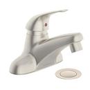 Single Handle Centerset Bathroom Sink Faucet in Satin Nickel