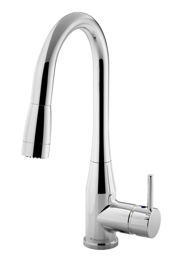 Single Handle Pull Down Kitchen Faucet in Polished Chrome 