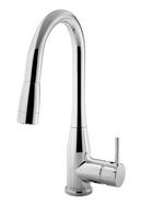 Single Handle Pull Down Kitchen Faucet in Polished Chrome 