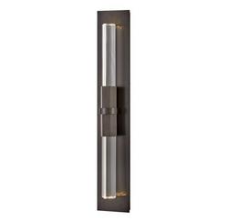 14W 2?Light LED Wall Sconce, Black Oxide Steel with Clear Crystal Rods