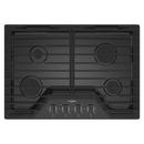 30 in. 4 Burner Gas Cooktop in Black Stainless