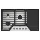 36 in. 5 Burner Gas Cooktop in Stainless Steel