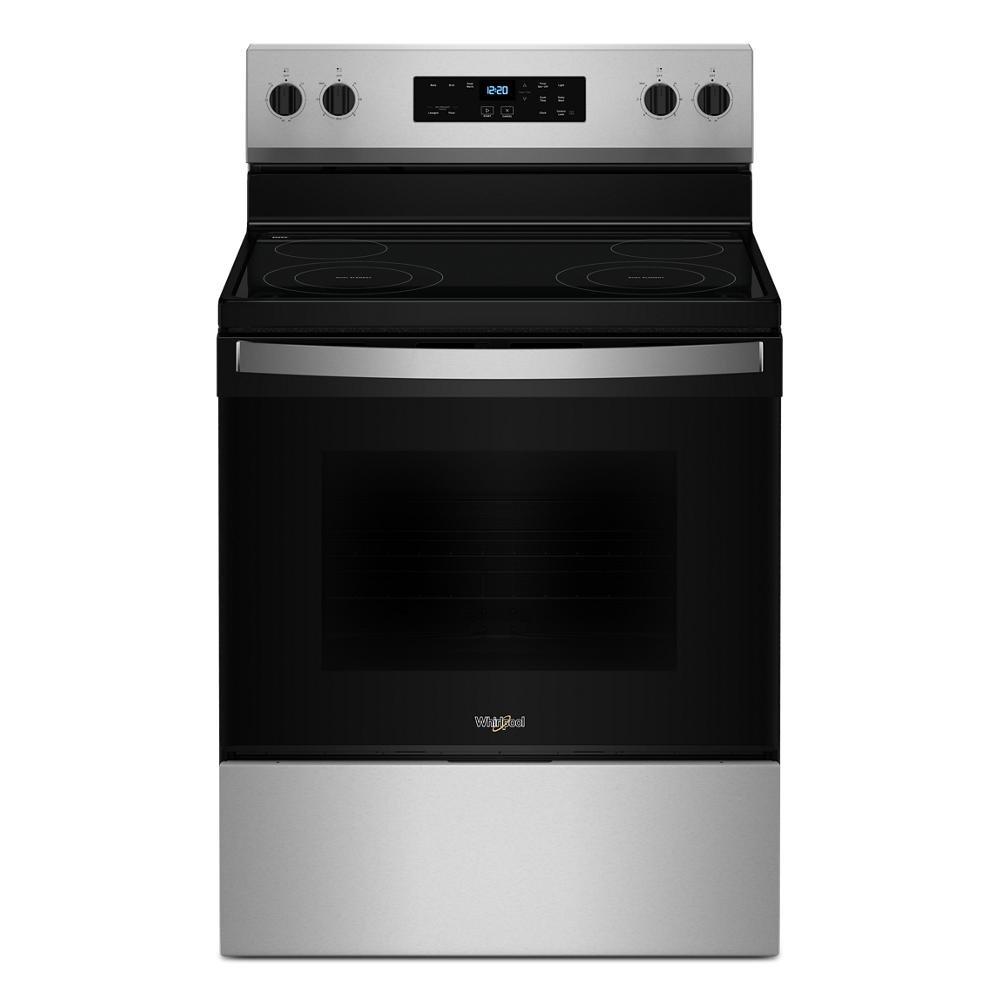 Whirlpool Stainless Steel "30 in. 4-Burner Electric Freeestanding Range with No Preheat Mode" 