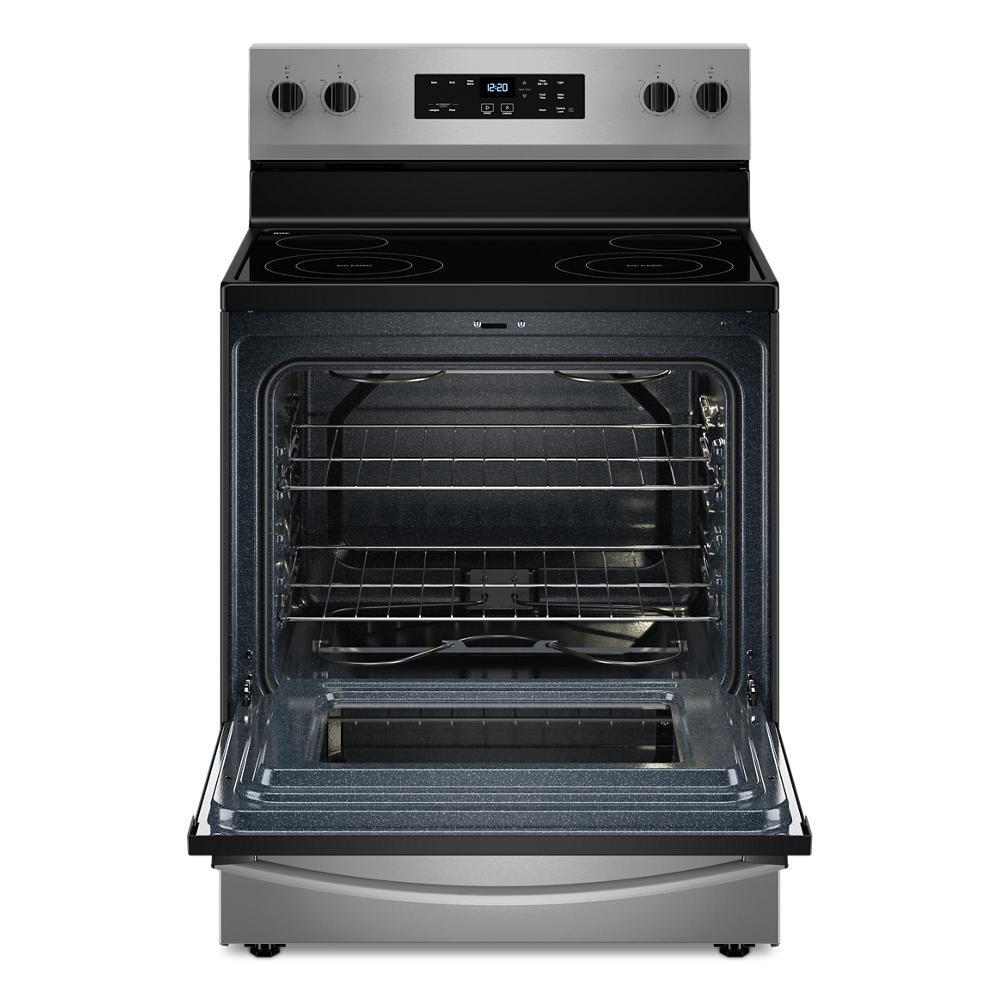 Whirlpool Stainless Steel "30 in. 4-Burner Electric Freeestanding Range with No Preheat Mode" 