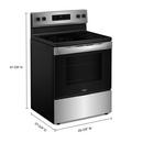 Whirlpool Stainless Steel "30 in. 4-Burner Electric Freeestanding Range with No Preheat Mode" 