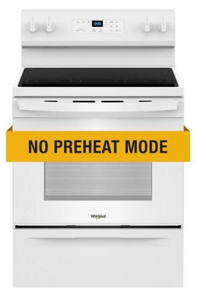 Whirlpool White 30 in. 4-Burner Electric Freeestanding Range with No Preheat Mode 