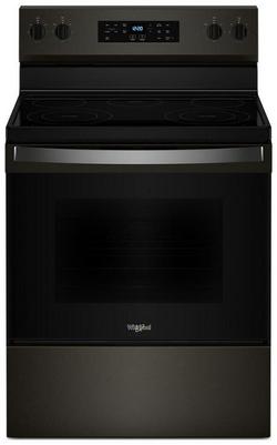 30 in. 5-Burner Electric Freestanding Range with Steam Clean in Black Stainless