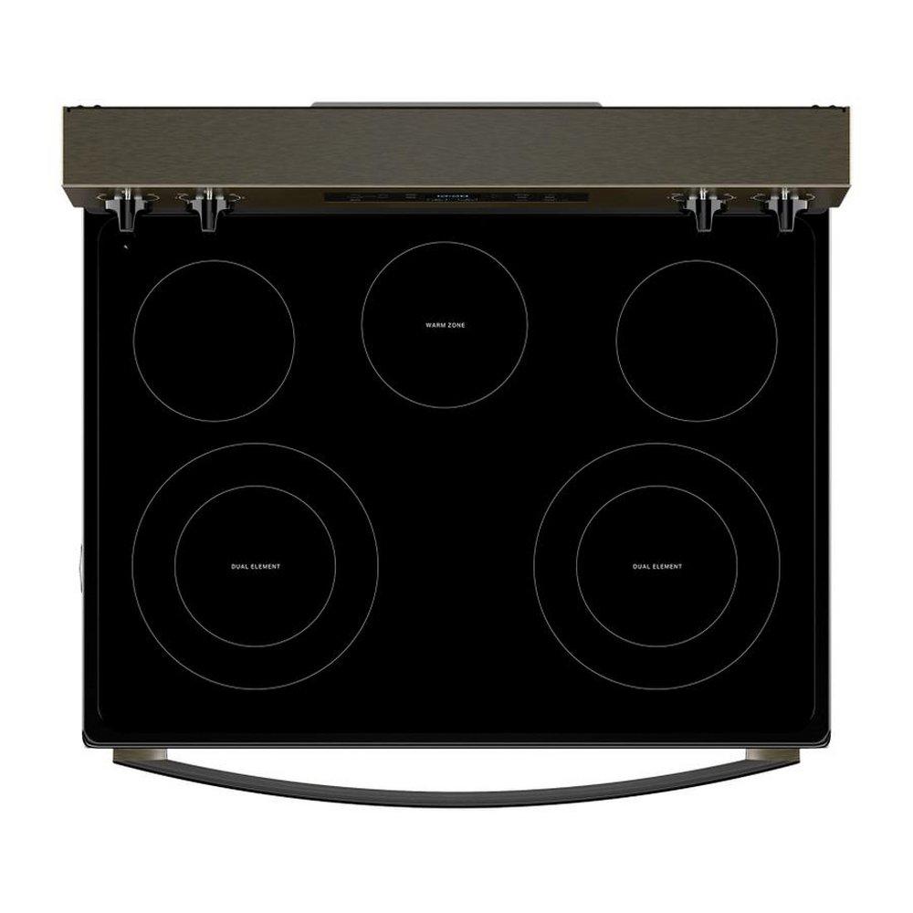 Whirlpool Black Stainless Steel 30 in. 5-Burner Electric Freestanding Range with Steam Clean 