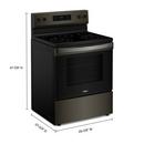 Whirlpool Black Stainless Steel 30 in. 5-Burner Electric Freestanding Range with Steam Clean 