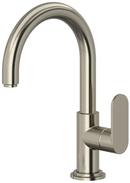 Single Handle Monoblock Bathroom Sink Faucet in Brushed Nickel