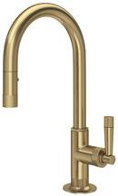 Single Handle Pull Down Bar Faucet in Antique Gold